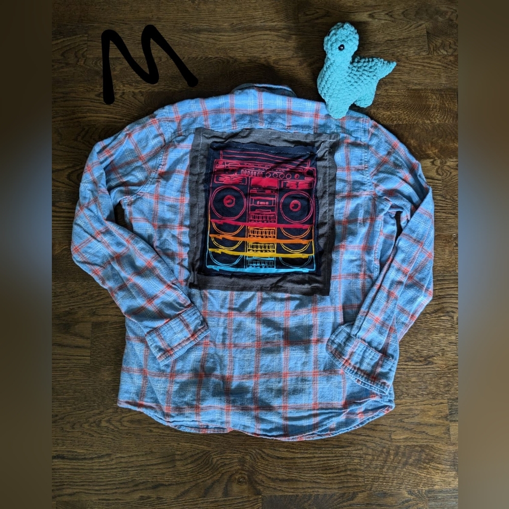 Upcycled Flannel - Radio - Medium